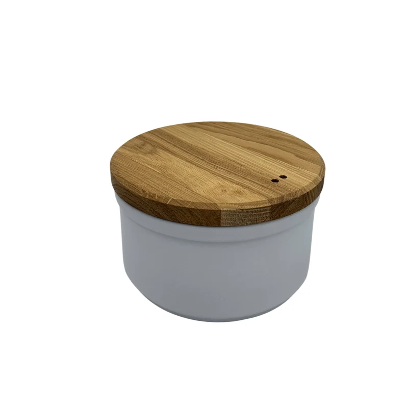 Brottopf mit Holzdeckel - Rund