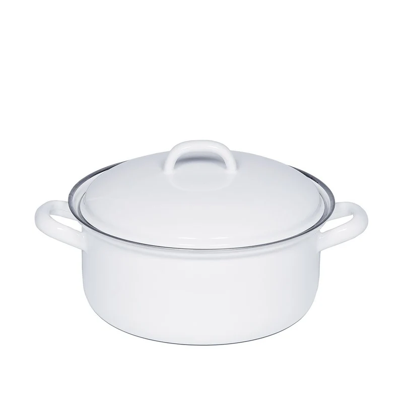 Riess CLASSIC - Weiss - Kasserolle mit Deckel (18 cm/1,5 L)