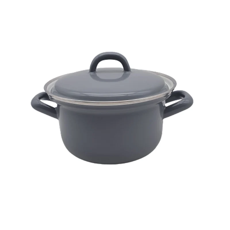 Riess CLASSIC - Pure Grey - Kasserolle mit Deckel (14 cm/0,75 L)