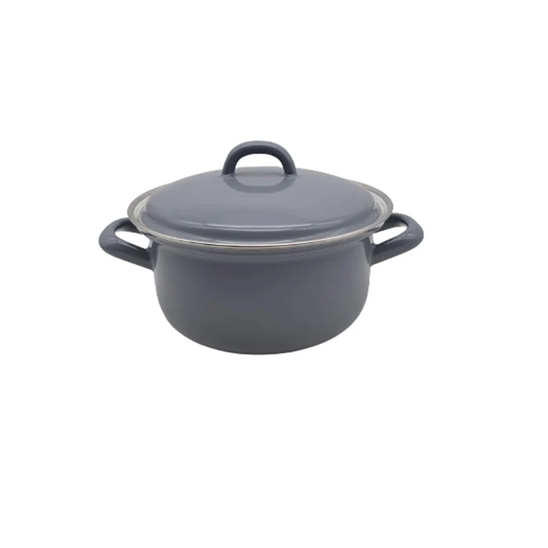 Riess CLASSIC - Pure Grey - Kasserolle mit Deckel (16 cm/1 L)