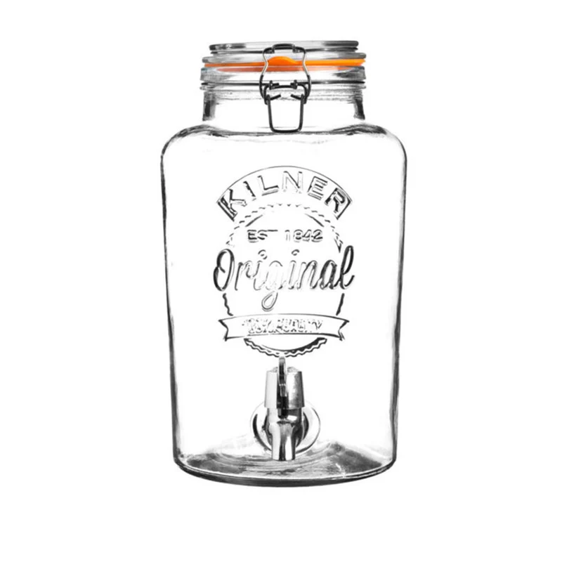 KILNER® Getränkespender ROUND mit Bügelverschluss 5 L