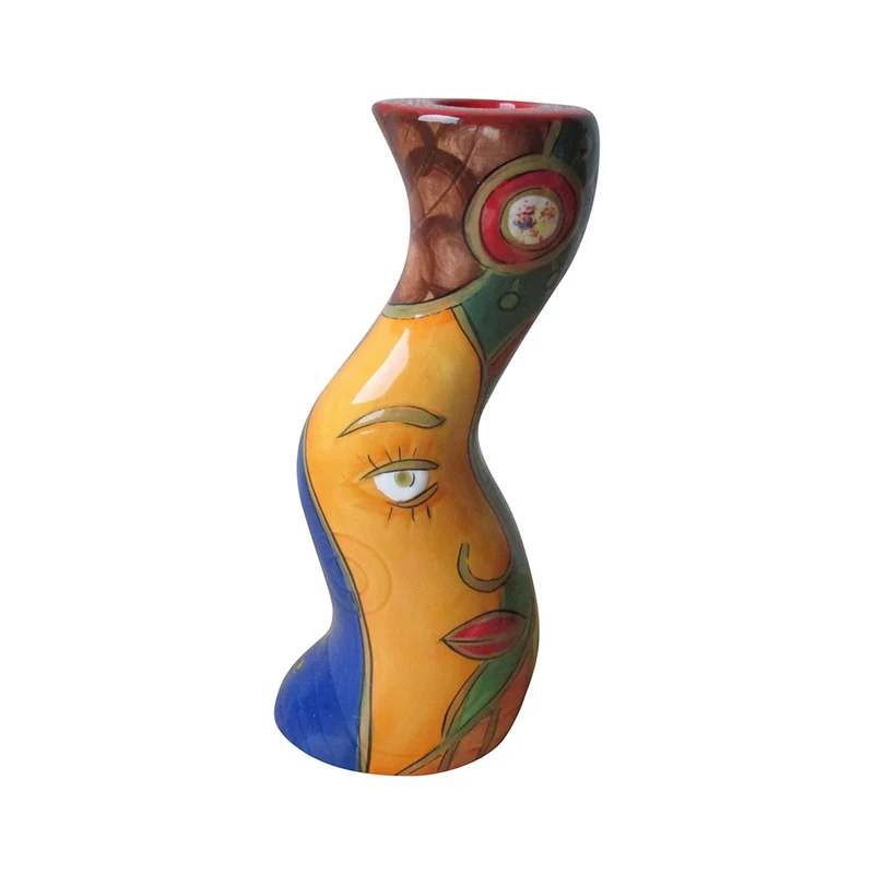 Hundertwasser Keramikserie - Leuchter 18 cm