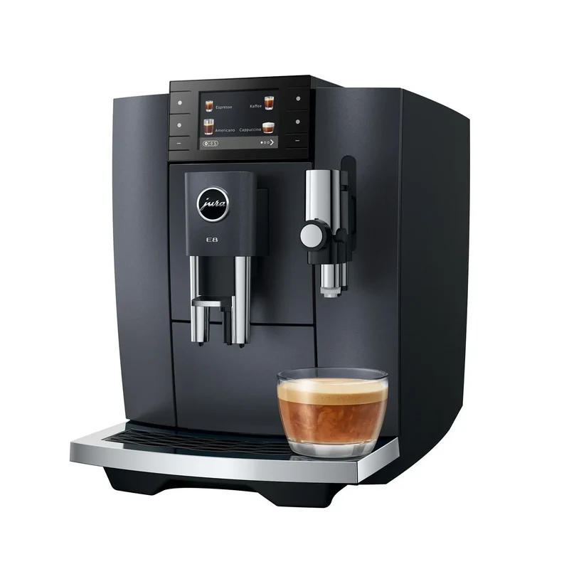 JURA E8 (ED) Kaffeevollautomat – 27 Spezialitäten, 3,5" Touchscreen, P.E.P.® | Inkl. 7 Jahre Garantie