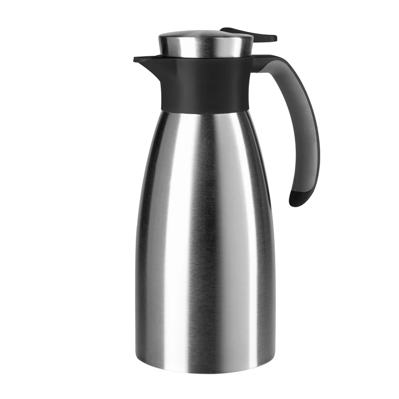 Soft Grip Isolierkanne Edelstahl 1,0 Liter schwarz