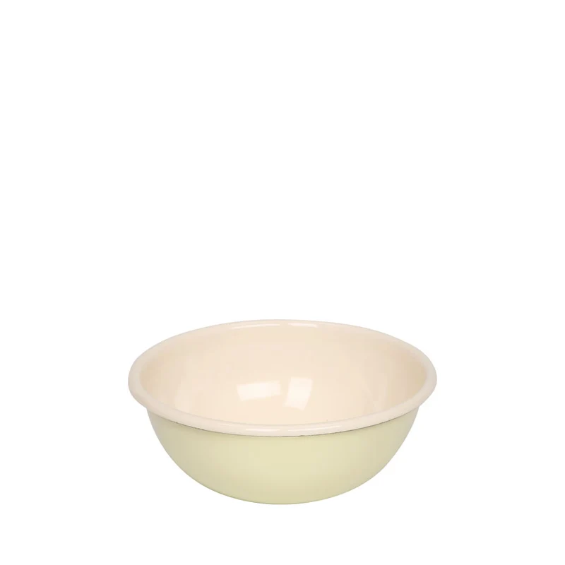 Obst- und Salatschüssel Emaille gelb Ø16cm