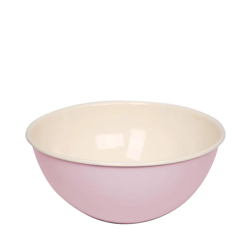 Obst- und Salatschüssel Emaille rosa Ø26cm