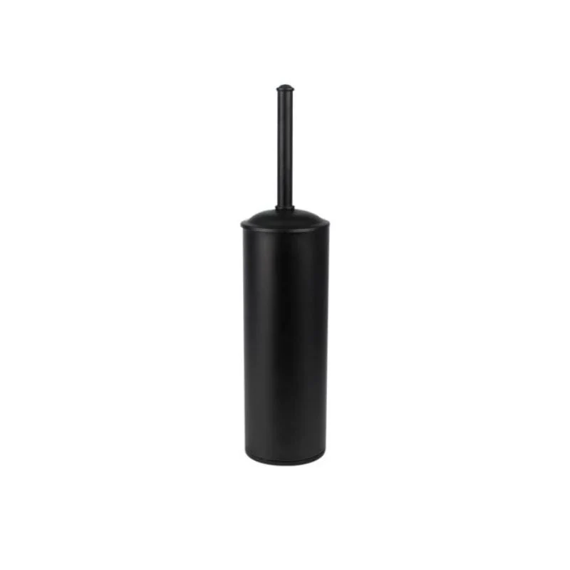 Portascopino d'appoggio, in acciaio verniciato nero, h 39 cm