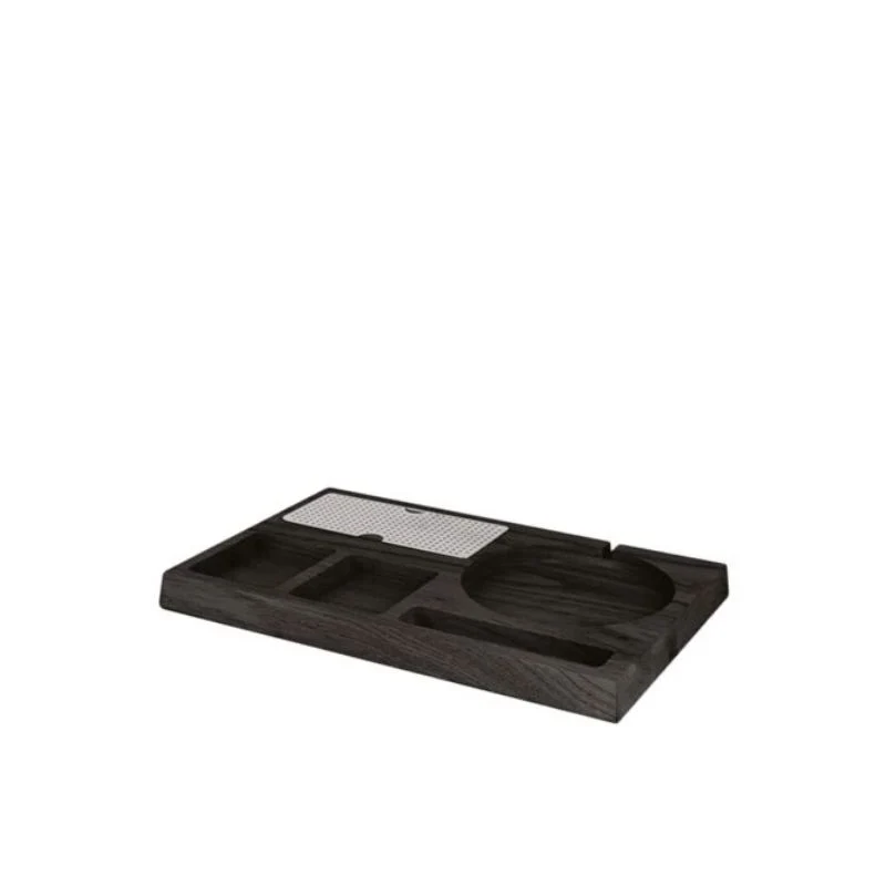 Vassoio in legno nero per bollitore