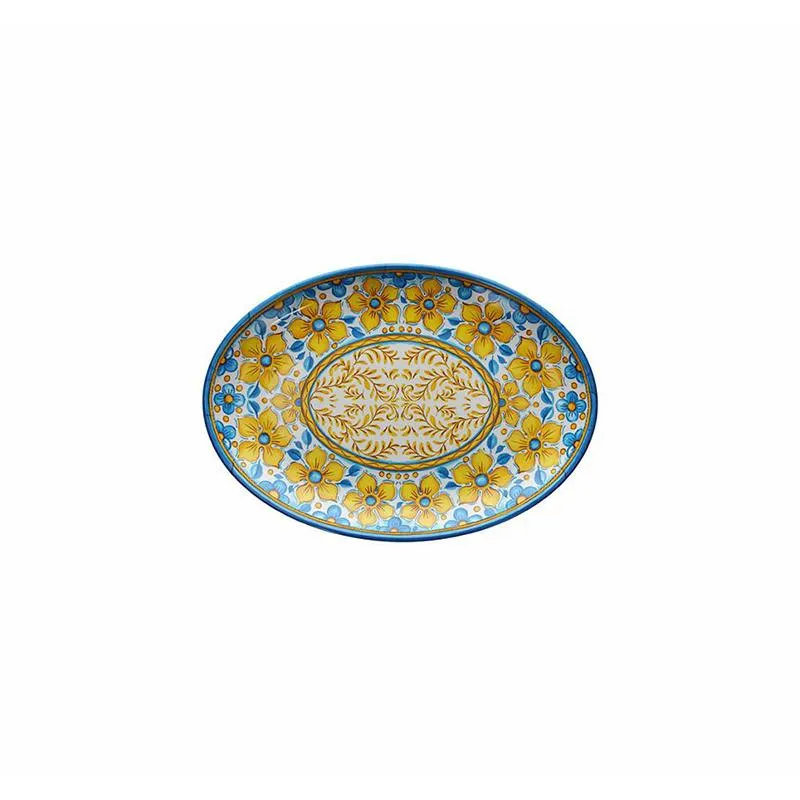 Vassoio Ovale cm 35,5x25,5, colore Giallo, collezione Show Plate Narciso Cefalù - Tognana Porcellane