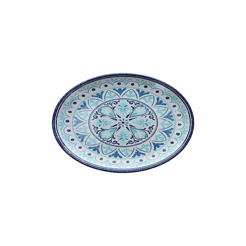 Vassoio Ovale cm 48x34, colore Blu, collezione Show Plate Narciso Cefalù - Tognana Porcellane