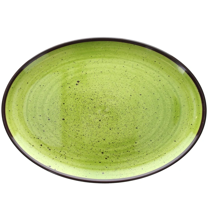 Vassoio Ovale cm 48x34, colore Verde, collezione Show Plate Colourful - Tognana Porcellane