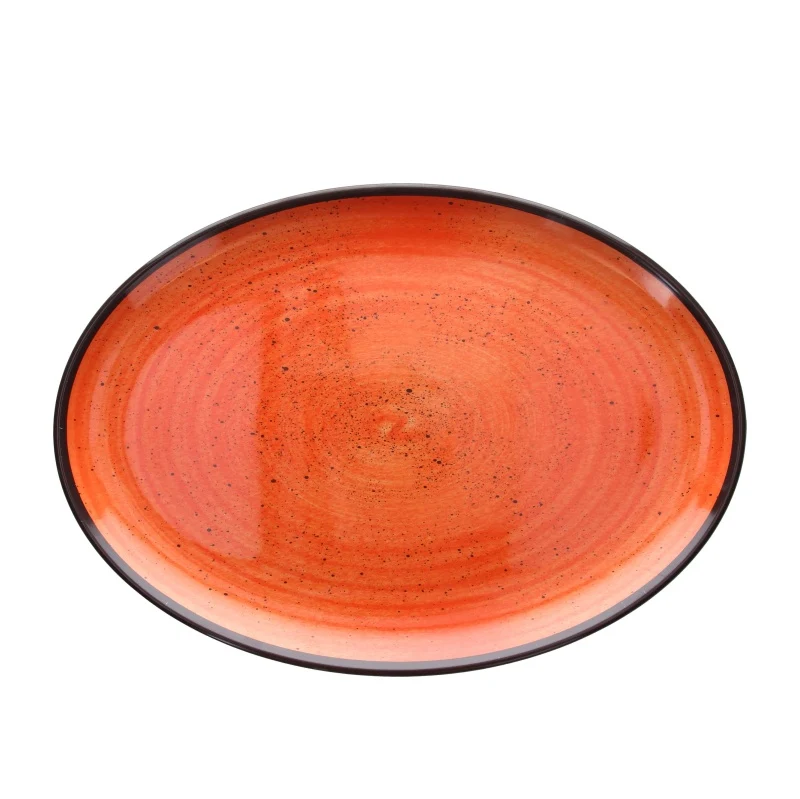 Vassoio Ovale cm 35,5x25,5, colore Arancio, collezione Show Plate Colourful - Tognana Porcellane