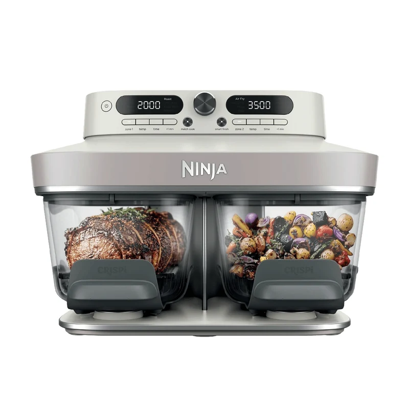 Ninja CRISPi DualZone 8-Function Glass Air Fryer - Bone (DD102UKIV2)