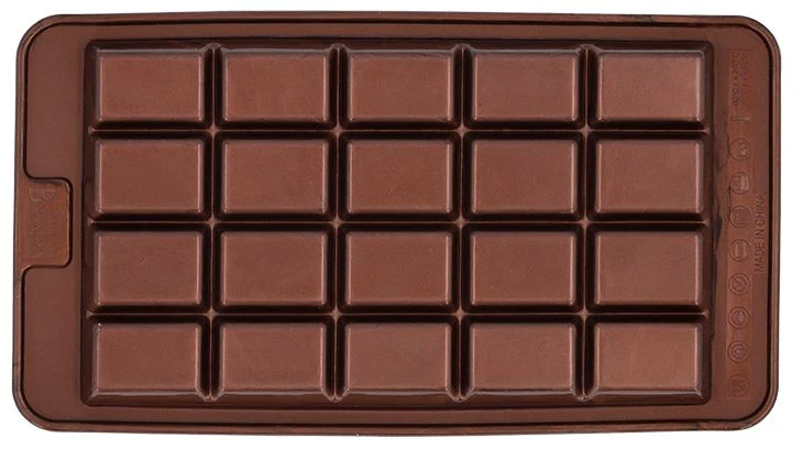 Pralinen- und Schokoladenförmchen "Tafel" 2-tlg