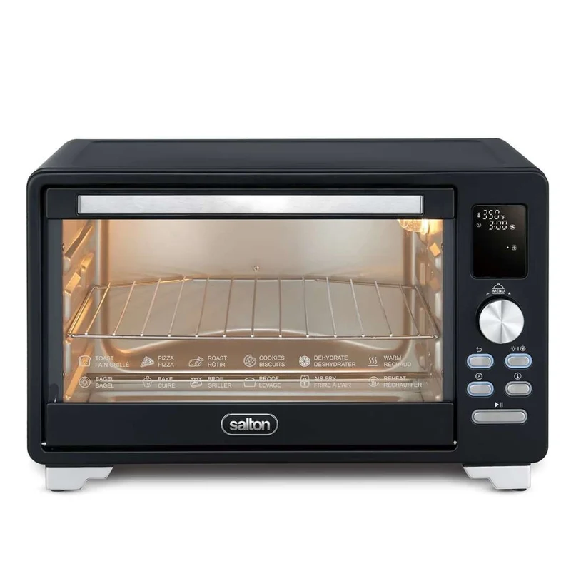 Salton NuRetro Digital Air Fryer Toaster Oven - Black