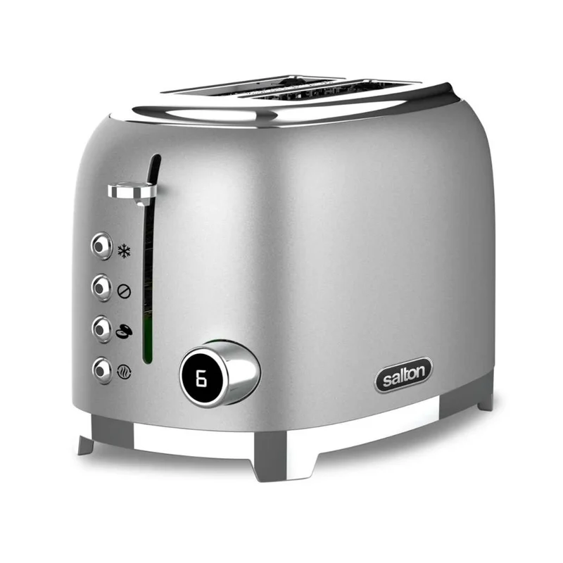 Salton NuRetro 2-Slice Digital Toaster - Silver