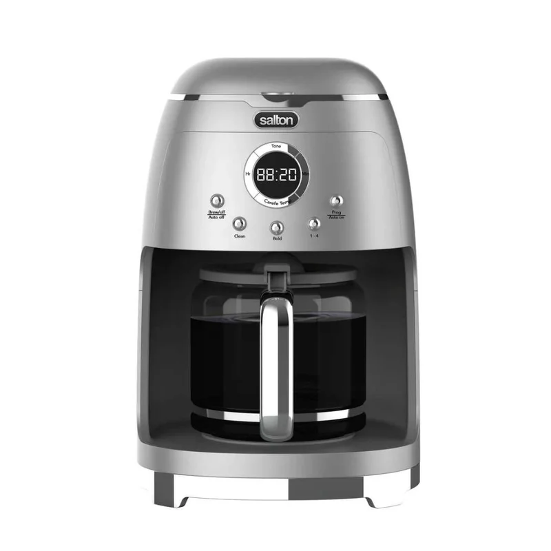 Salton NuRetro 12-Cup Digital Coffee Maker - Silver