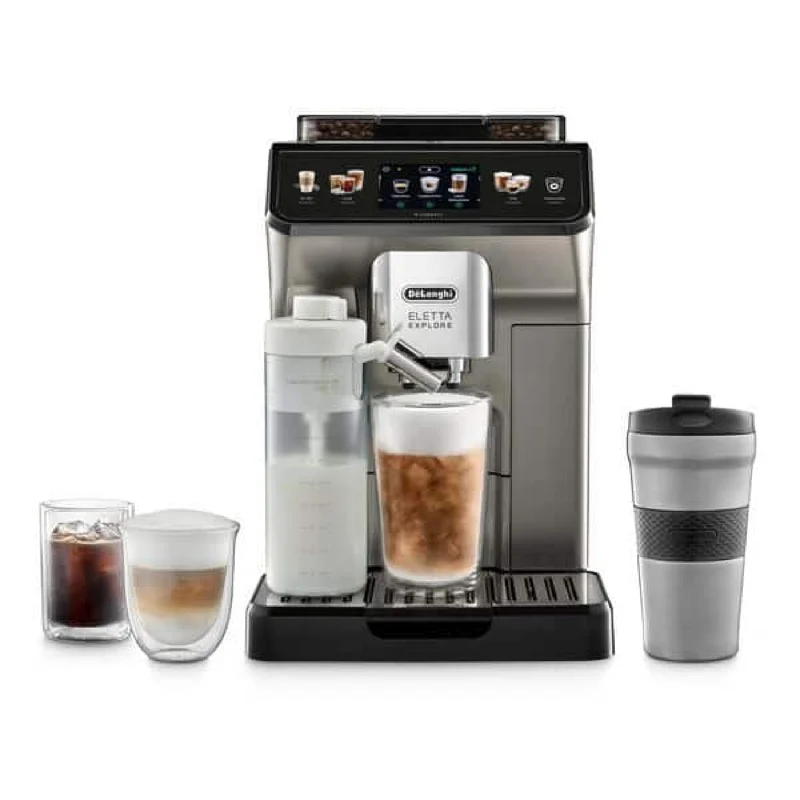 De'Longhi Eletta Explore ECAM450.86.T Titanium Bean-to-Cup Coffee Machine