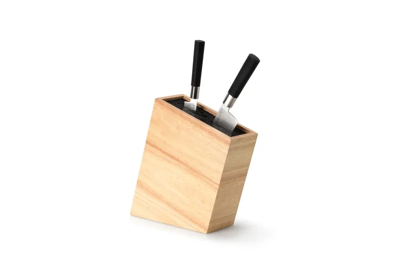 Messerblock flex schräg 29 x 9 x 23 cm Gummibaum