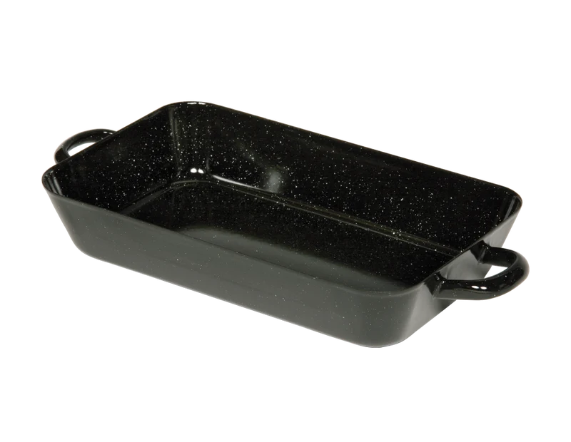 Bratpfanne 33x20x5,9cm Schwarz Emaille Profi