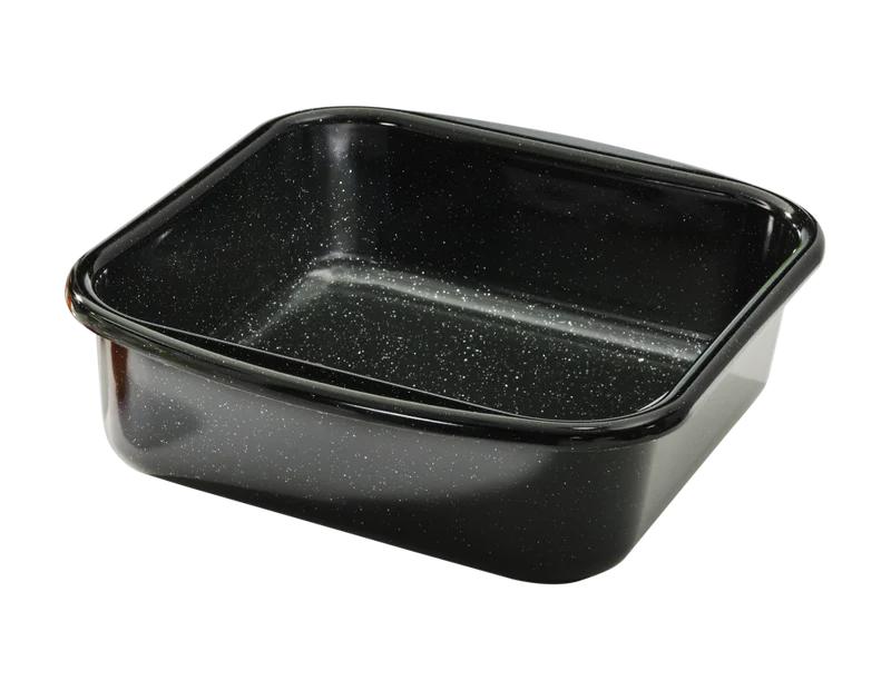 Bratrohrpfanne 22x22x7,8cm Schwarz Emaille Profi