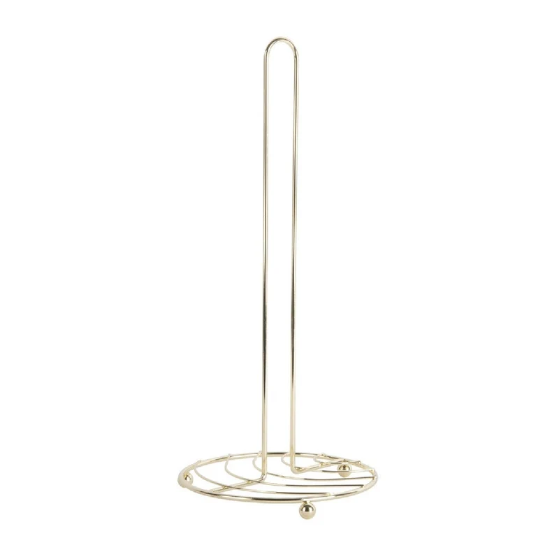 Present Time Kitchen Roll Holder Wired - Gold Plated