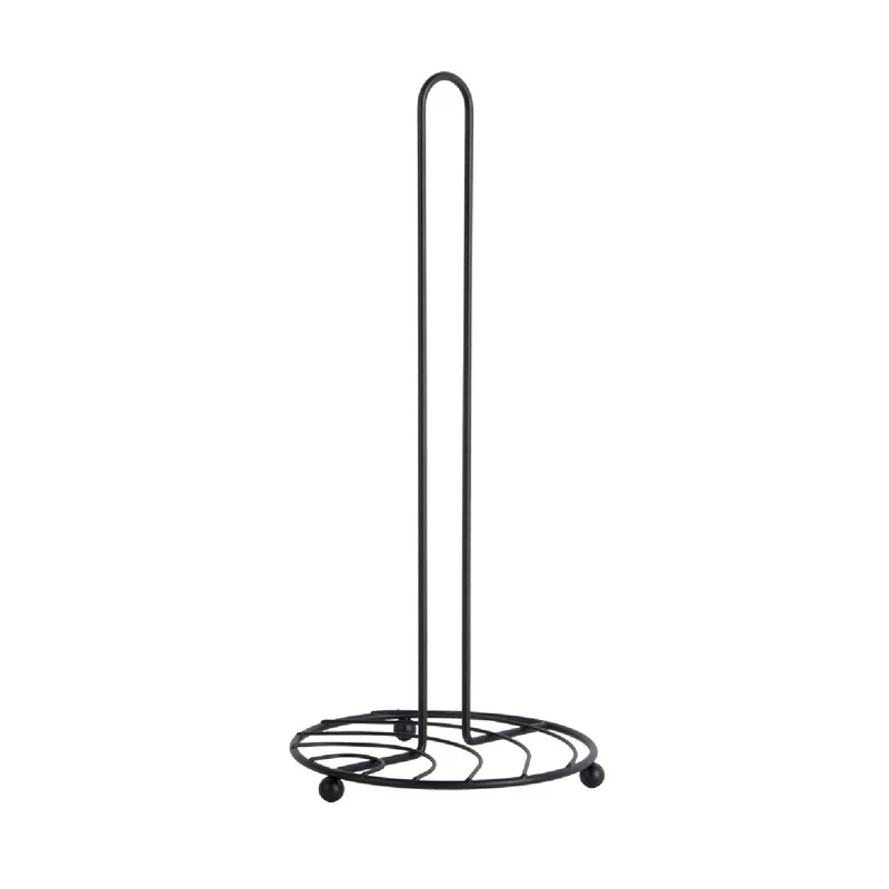 Present Time Kitchen Roll Holder Wired - Black