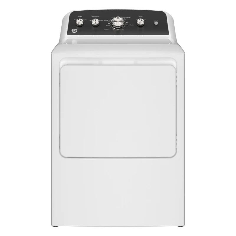 GE GTD48EASWWB 7.2 cu. ft. Front Load Electric Dryer with Up To 120 ft. Venting - White