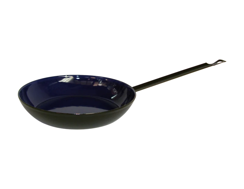 Bauernpfanne mit Stiel Ø 26cm Schwarz/Kobaltblau Emaille