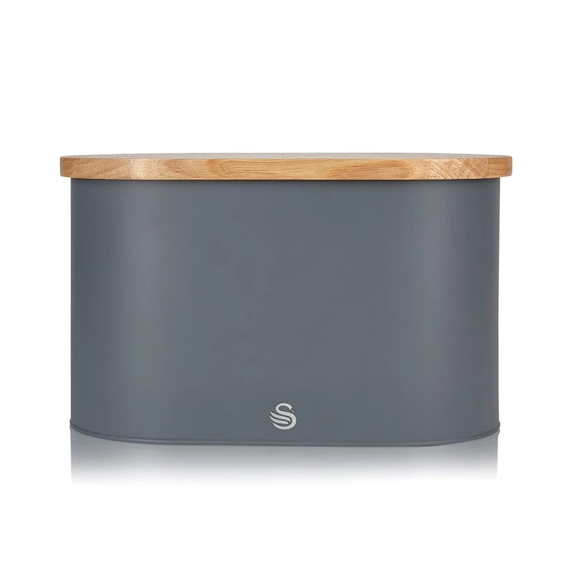 Swan Nordic Bread Bin - Grey