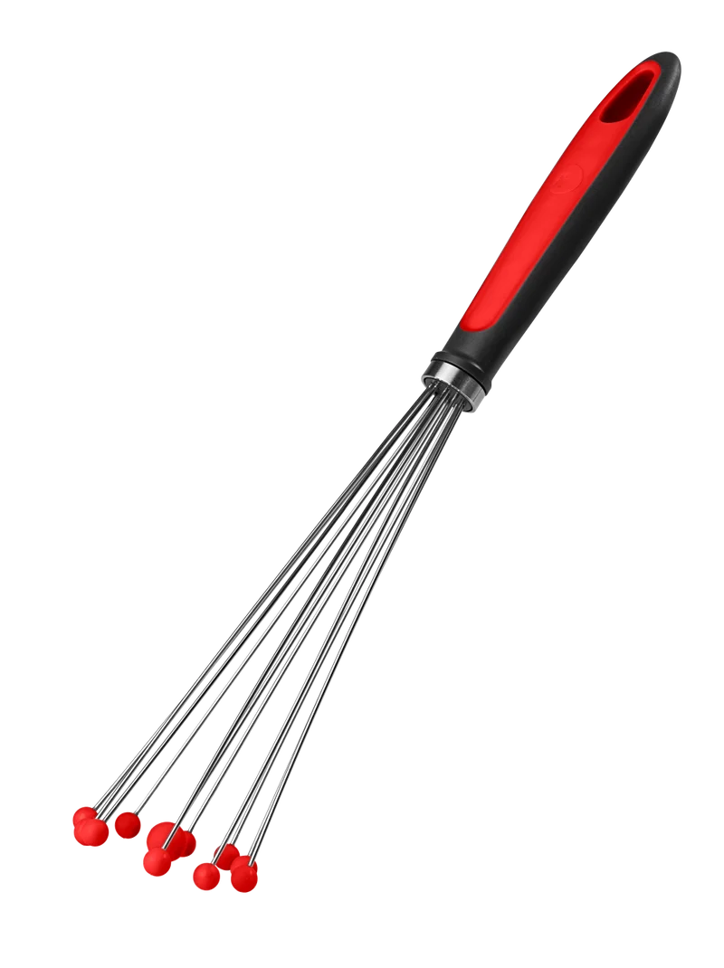 Kugelschneebesen rot