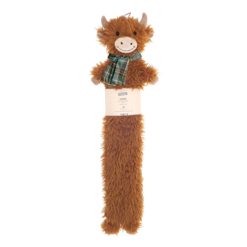 Highland Cow Long Novelty Hot Water Bottle 72cm