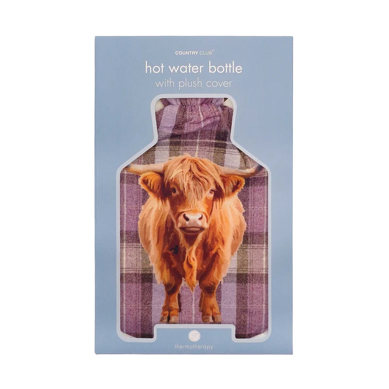 Highland Cow Plush Hot Water Bottle – Gift Boxed