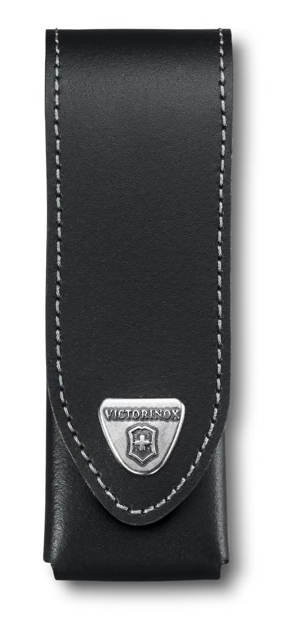 Leder-Gürteletui schwarz für Swisstool + große Taschenmesser