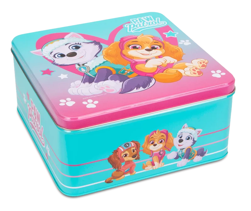 Paw Patrol Mädchen 21 x 21cm | H 10cm Türkis Gebäckdose