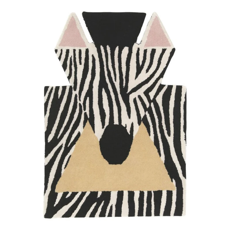 Eo Play Zebra Carpet in the shape of a zebra