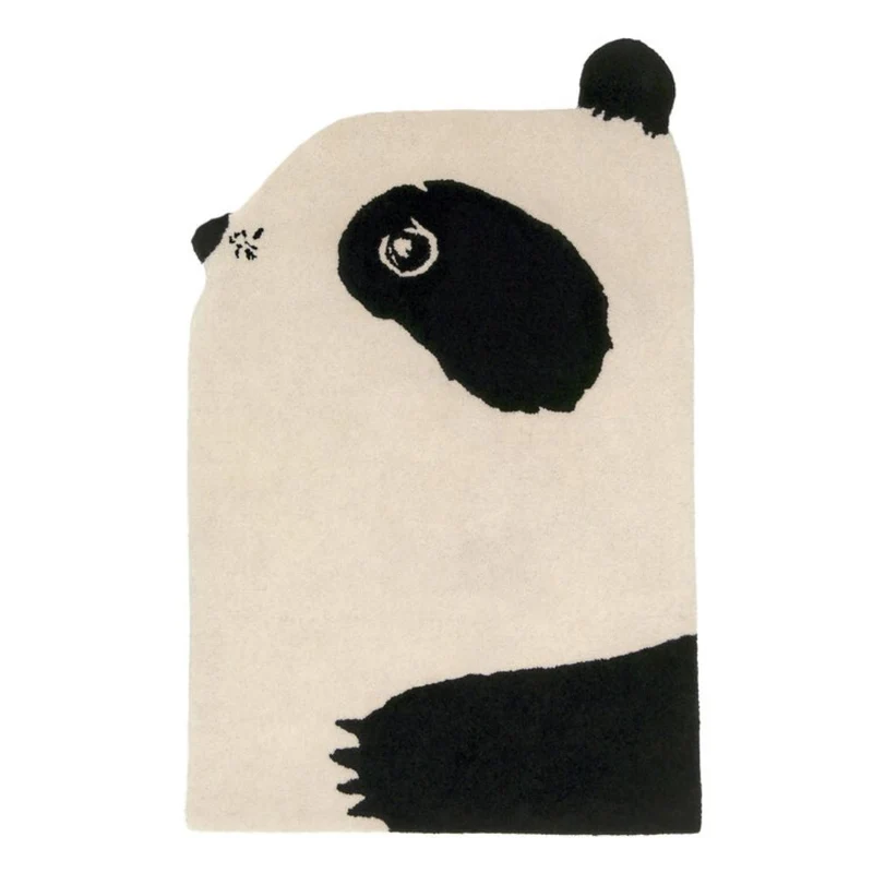 Eo Play Panda Carpet in the shape of a panda