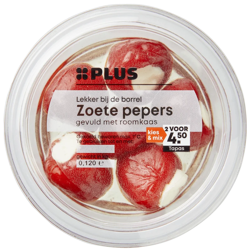 Sweet peppers roomkaas