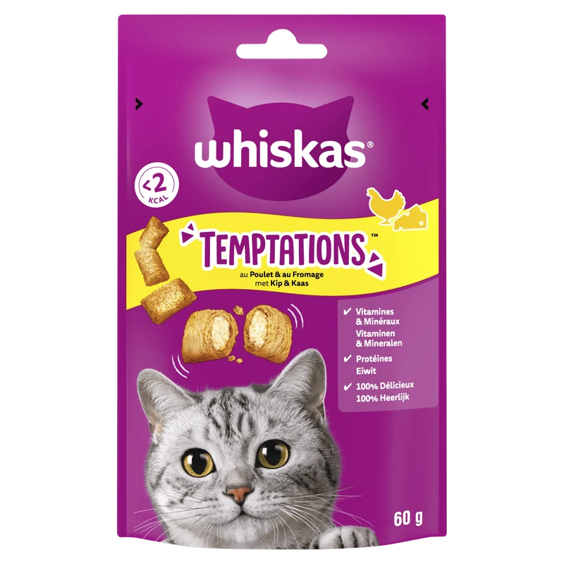 Whiskas Temptations Kip en Kaas
