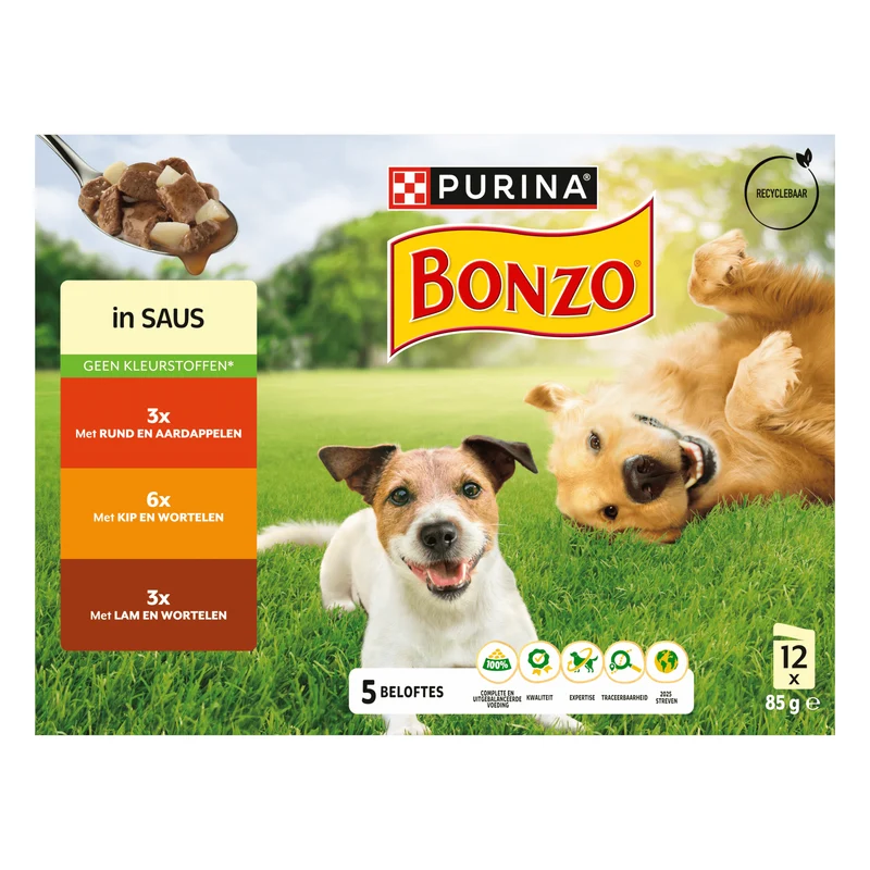 Bonzo Maaltijdzakjes in saus