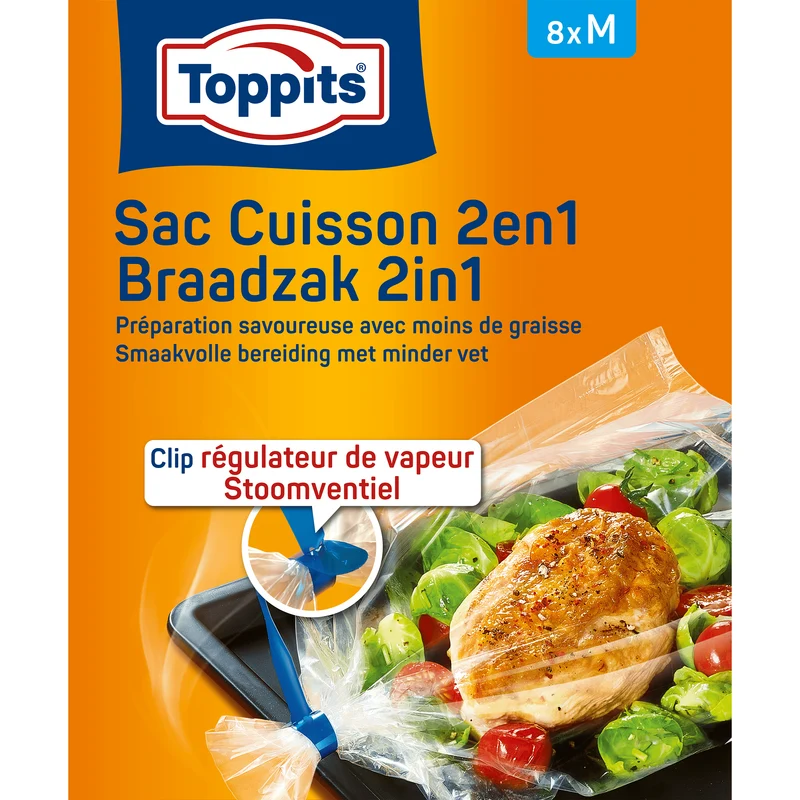 Toppits Braadzakken 2in1 M