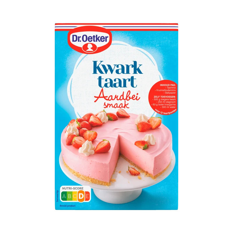 Dr. Oetker Kwarktaart aardbeiensmaak bakmix