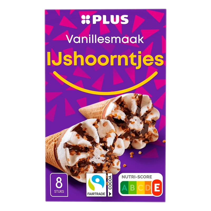 Ijshoorntjes vanille smaak