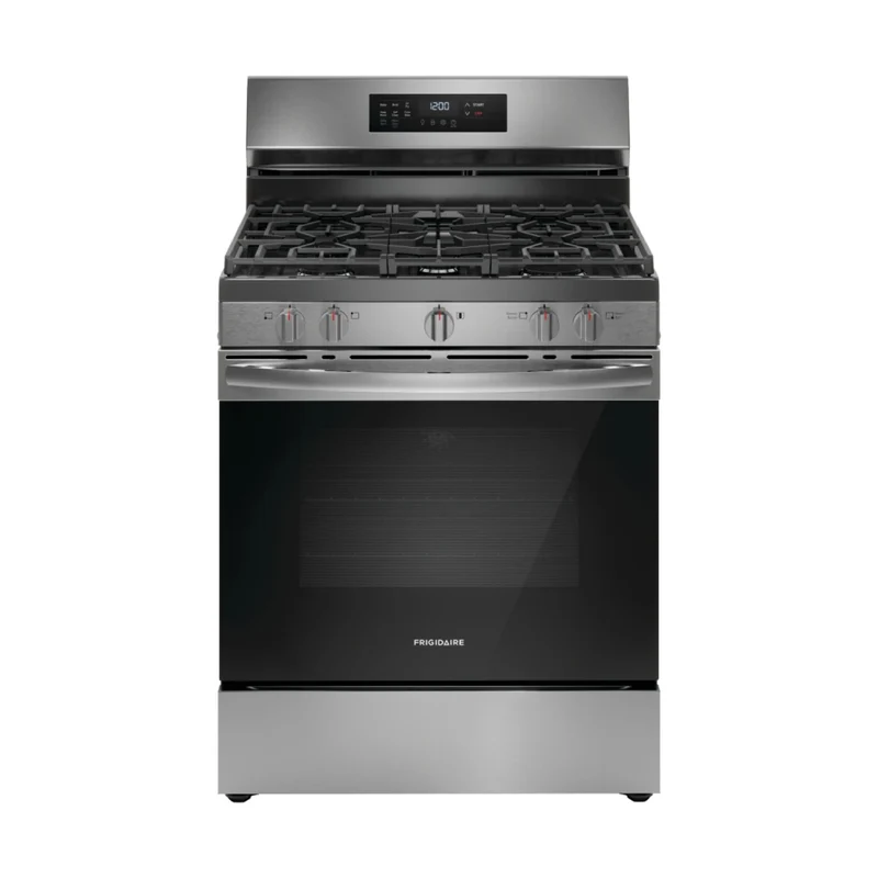Frigidaire FCRG3083AS 5.1 cu.ft. Gas Range with Air Fry- Silver/Black