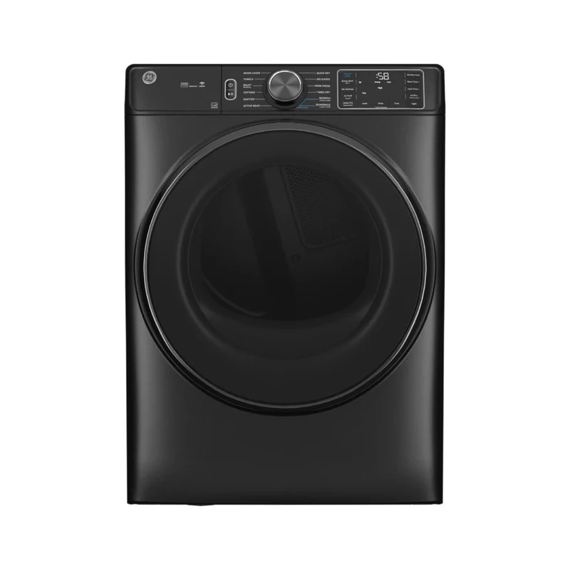 GE GFD65GSPVDS 7.8 cu. ft. Smart Front Load Gas Dryer with Steam and Sanitize Cycle - Black