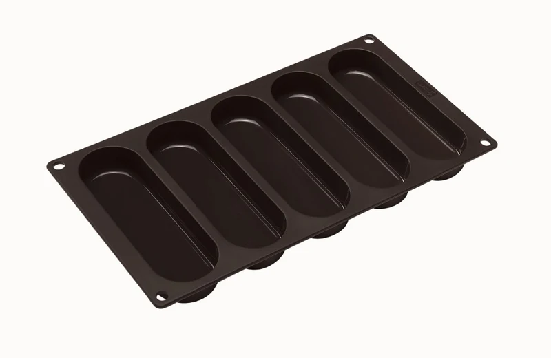 HotdogBun-Backform L 29,5×16,1×2,4cm - für 5 Brötchen