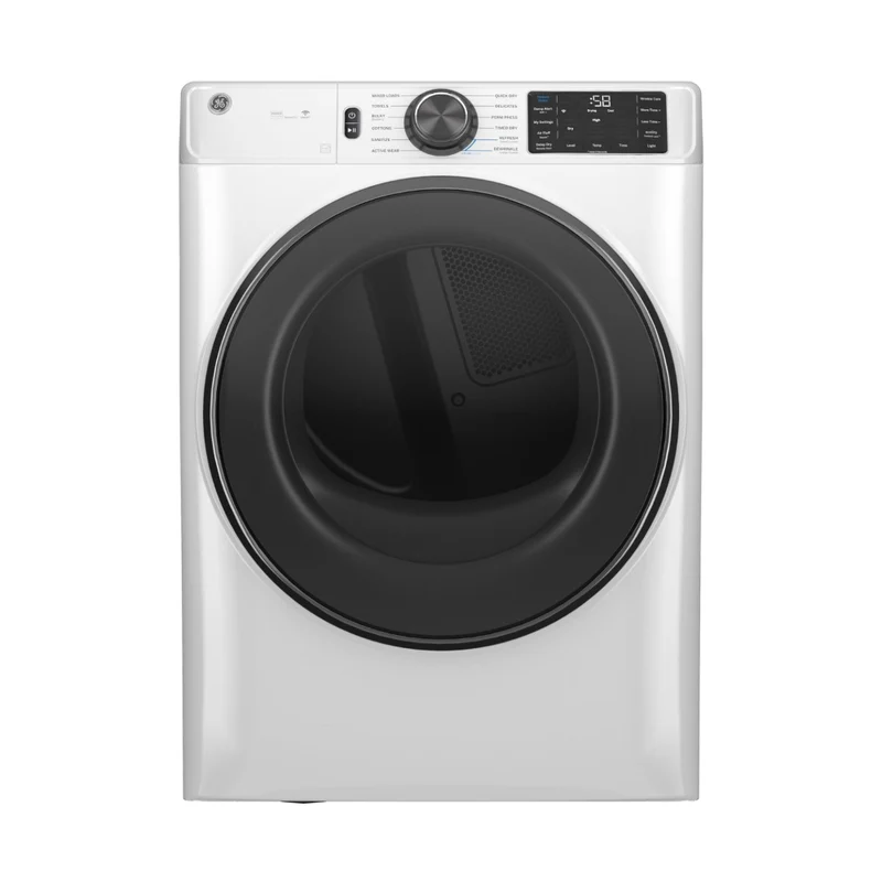 GE GFD65GSSVWW 7.8 cu.ft. Smart Front Load Gas Dryer with Steam and Sanitize Cycle - White