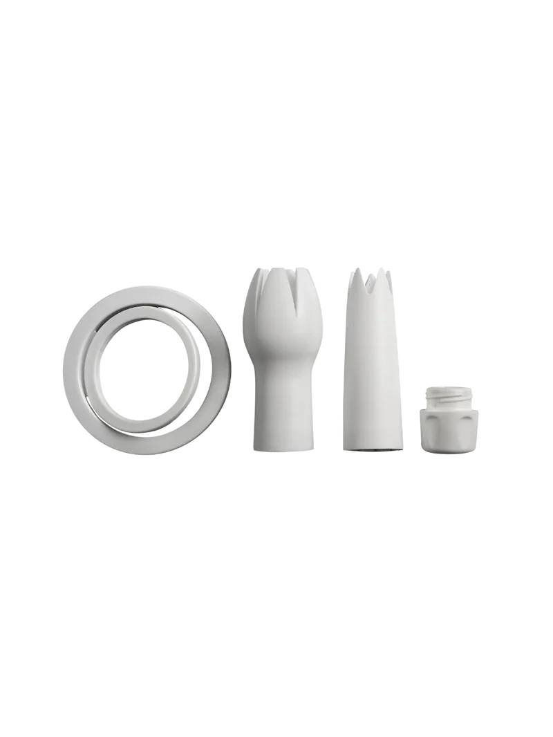 Ersatzteilset für Dessert Whip PLUS 1x Dichtungsring weiß, 2x Garniertüllen weiss, 2x Adapter weiss