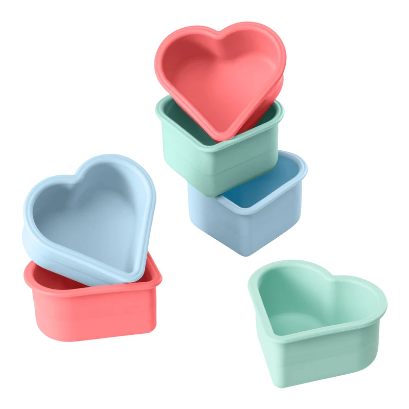 Muffinformen Herz "Pastell Mix" 6er Set