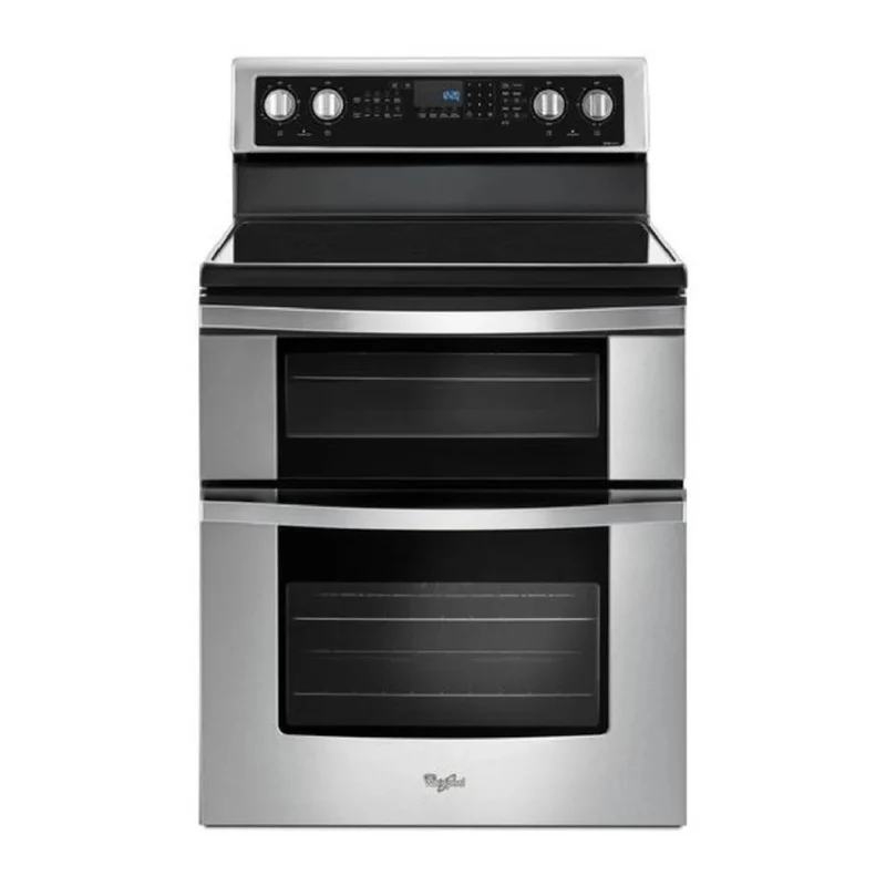 Whirlpool WGE745C0FS 6.7 cu. ft. Freestanding Electric Double Oven Range with True Convection - Silver